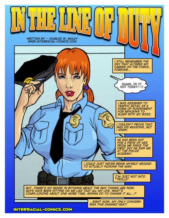 In the Line of Duty (Interracial xxx comics, en)